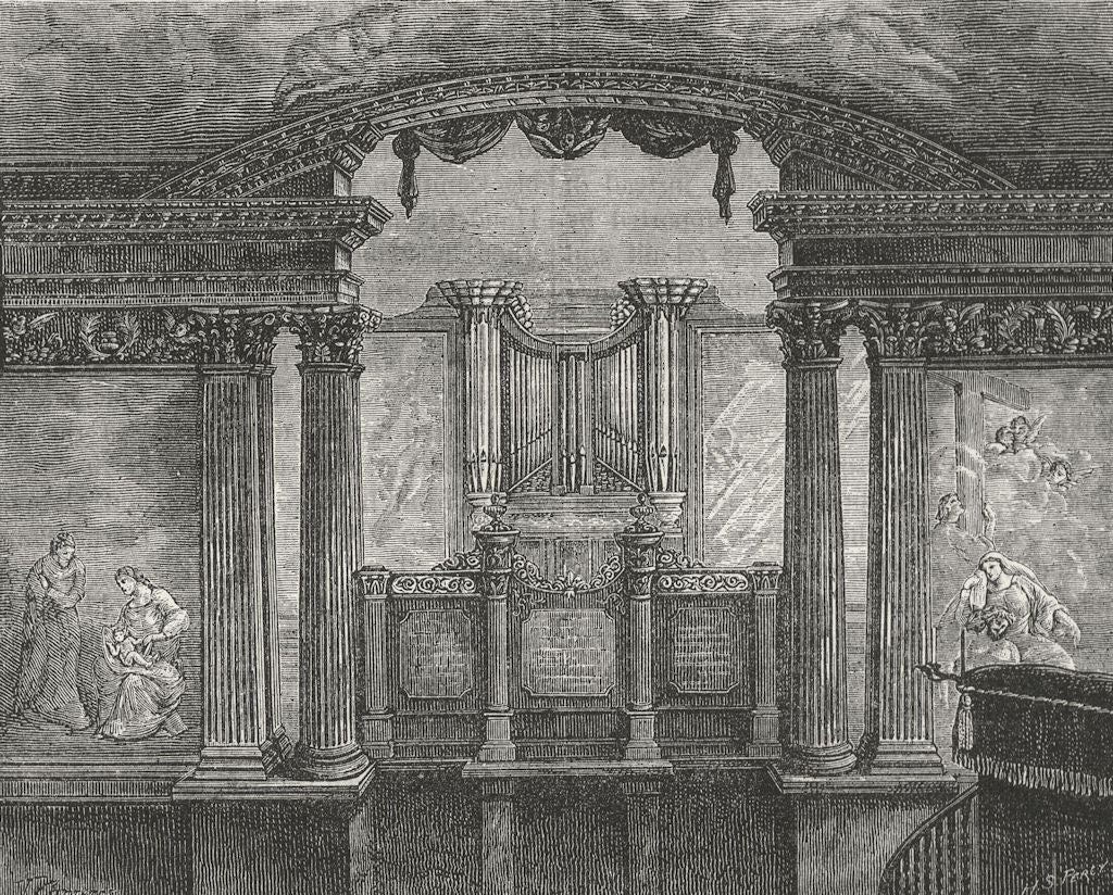 EDGWARE AND LITTLE STANMORE. Whitchurch Church. the East End 1888 old print